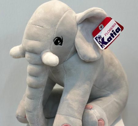 peluche-elefante-gris-clasico-ultrasuave-colmillos-patitas-rosadas-floreria-katia-tapachula