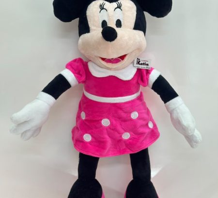 peluche-minnie-mouse-disney-vestido-rosa-fucsia-lunares-zapatos-mono-floreria-katia-tapachula