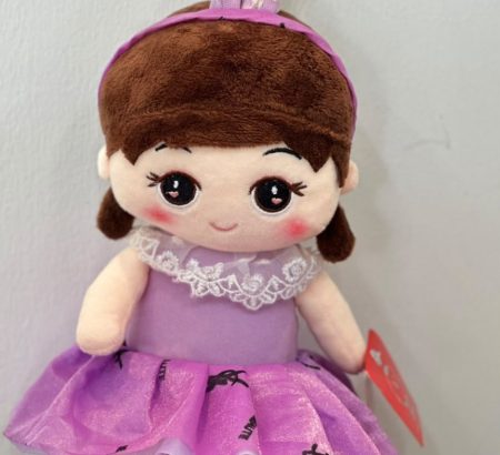 muneca-peluche-kawaii-vestido-lila-fiesta-cuello-encaje-mono-conejito-floreria-katia-tapachula