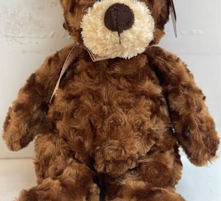 peluche-osito-cafe-avellana-felpa-rizada-texturizada-mono-pespunteado-floreria-katia-tapachula